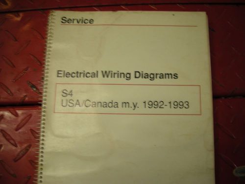 Audi wiring diagrams s4 92-93 factory manual free shipping