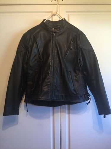 Sell Black Leather Motorcycle Riding Jacket XL in Abbotsford, BC ...