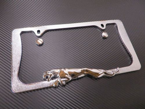 Jaguar xf xjr xkr xj 3d chrome metal license frame (1pc)