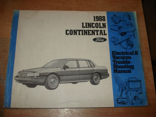 1988 lincoln continental wiring vacuum diagrams shop manual service book repair