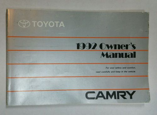 92 1992 toyota camry owners manual