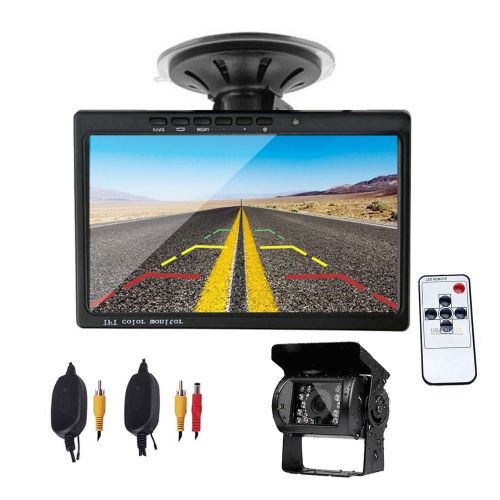 7&#034; tft lcd car monitor+wireless backup camera night vision waterproof for truck