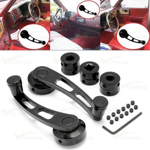 2x black aluminum handle winder window crank set for toyota tacoma manual door