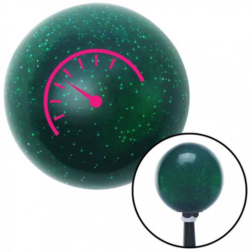 Pink instrument gauge green metal flake shift knob with 16mm x 1.5