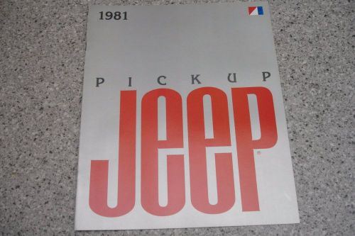 1981 jeep pickup sales brochure 10 page all models j-10  j-20 #55