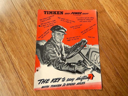 1946 timken detroit axles company easy power shift truck 6 pages brochure