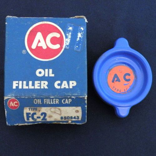 B] nos 53-55 corvette 6 cyl 49-54 chevy blue oil filler cap fc-2 gm/ac 850843