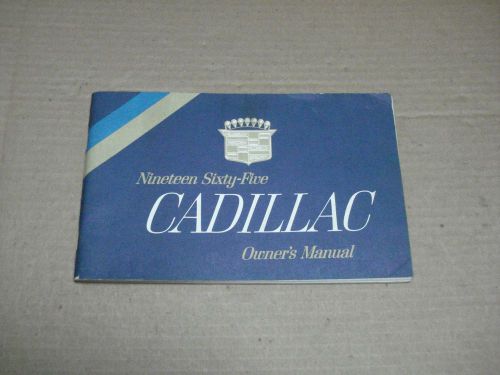 1965 cadillac owners manual