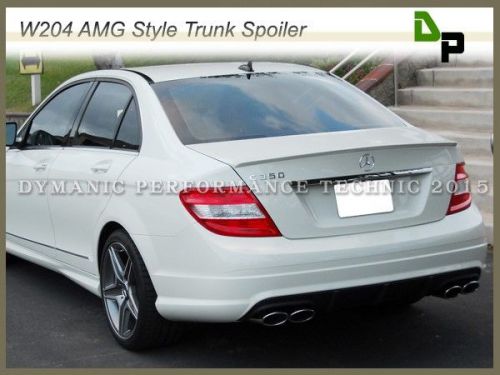 #650 white amg style trunk spoiler for merecedes-benz w204 c-class sedan 08-14