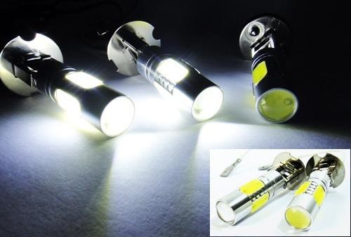 2x high power h3 smd plasma led 7.5w projector bulb fog driving light lamp white