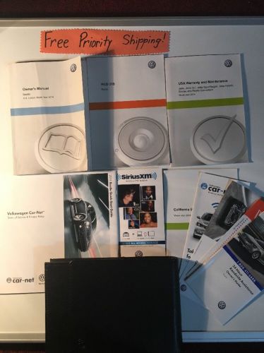 2014 volkswagen beetle owners manual set w/case #0028 free priority shipping!