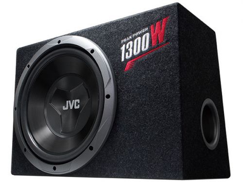 Jvc cs-bw120 12&#034; single voice coil car subwoofer with box enclosure 150w rms