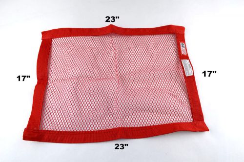 Rjs racing equipment non sfi red mesh window net 23&#034;x 17&#034;