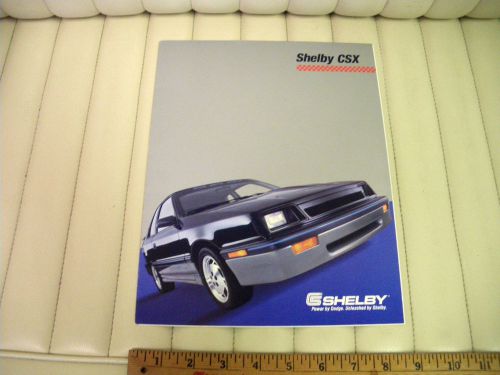 1987 dodge shelby csx color car sales brochure