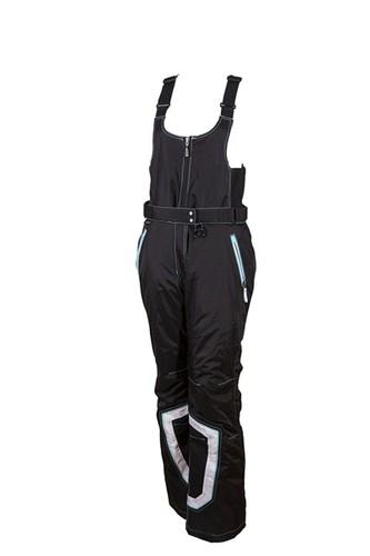 Divas snow gear ladies divine ii snowmobile bibs/pants - black/aqua (xl/x-large)