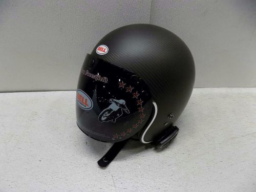 Bell custom 500 size large carbon motorcycle helmet with headset