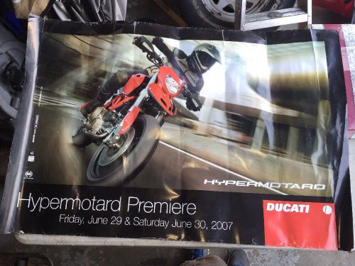 Ducati hypermotard premiere poster june 30, 2007 36&#034;x24&#034; rare