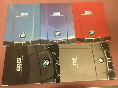 1980 bmw 5 color catalogs lot