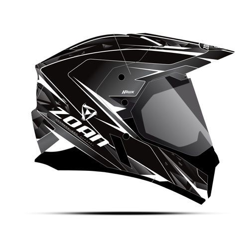 Zoan synchrony dual sport helme t - hawk, matte white - xs