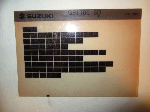 1983 suzuki motorcycle gs1100 sd microfiche parts catalog gs 1100