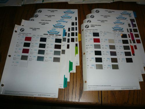 1980 81 82 83 84 85 86 87 88 bmw dupont refinish color chip paint sample