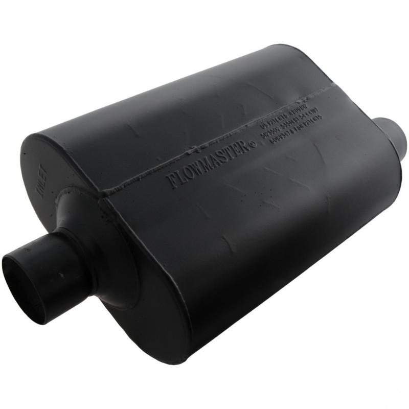 Flowmaster super 40 muffler - 2.50 center in / 2.50 offset out - aggressive