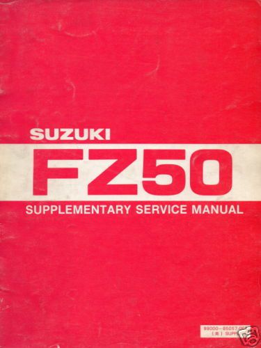 1981 suzuki motorcycle fz50 service manual