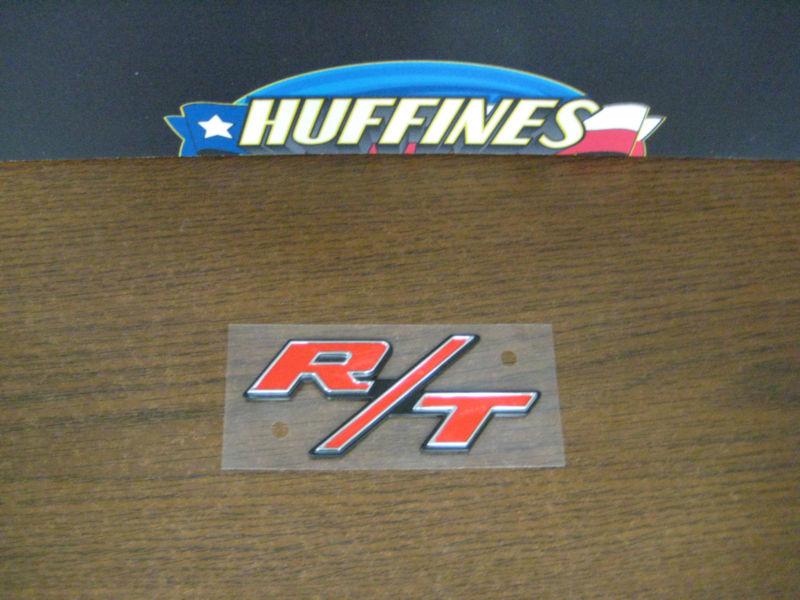  new o.e.m mopar dodge charger challenger r/t emblem nameplate black red