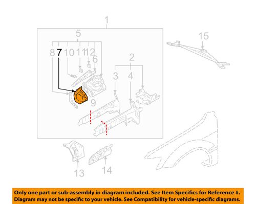 Mitsubishi oem 03-06 lancer-fender trim-front right mr592084