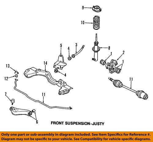 Subaru oem 90-94 justy front-lower ball joint 20206tc010