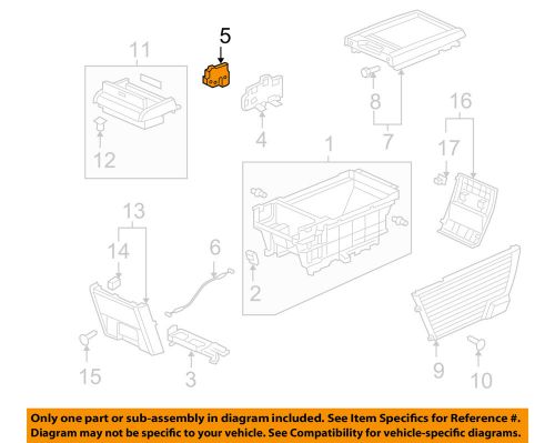 Honda oem 05-10 odyssey center console-lock right 81953shja22