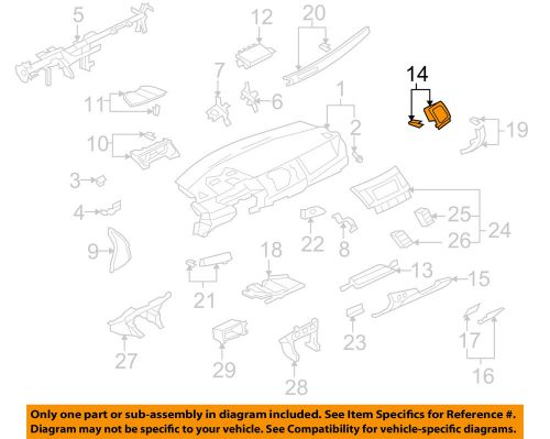 Mitsubishi oem 12-15 lancer instrument panel dash-outer duct right 8030a228xa