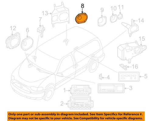 Nissan oem 99-00 quest-speaker 281387b000