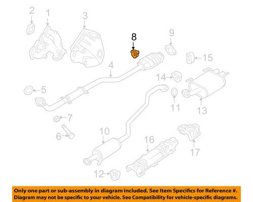 Nissan oem 02-06 sentra 2.5l-l4 exhaust-catalytic cnvrtr rubber mount 206516n200