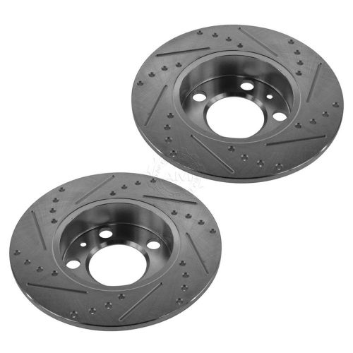 Posi semi-metallic disc brake pad performance drilled slotted rotors front rear