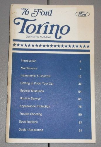 1976 ford torino owners manual