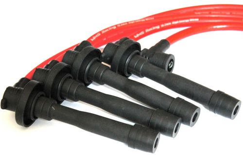 Vms 90-97 honda accord 2.2l non vtec spark wires plugs red with divider blue