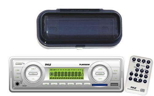 Brand new pyle 4x50w plmr88w in dash boat stereo mp3 usb am/fm radio w/cover pkg