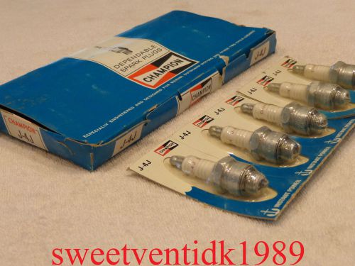 (5)....‘nos’ champion j-4j spark plugs......marine / boat....inboard &amp; outboard