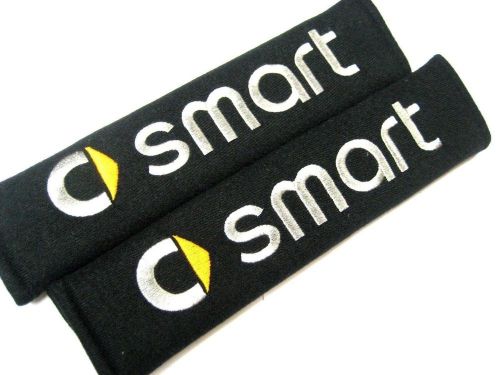 2pcs smart embroidered seat belt shoulder cover pads fortwo (sm-1) forfour cab