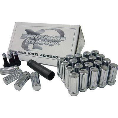 Pro comp wheel lug nuts 12mm x 1.50 conical seat - 60 degree kit chrome