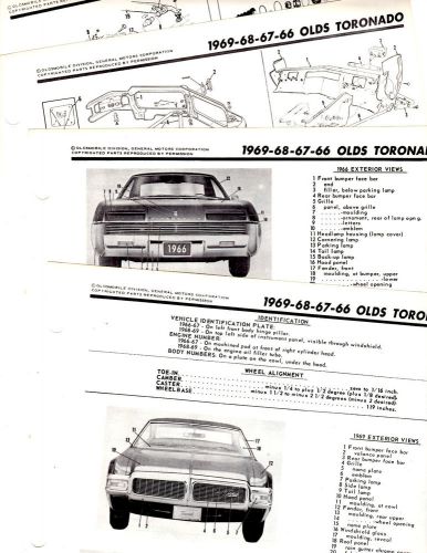 1966 1967 1968 1969 oldsmobile toronado motor&#039;s original body illustrations m2