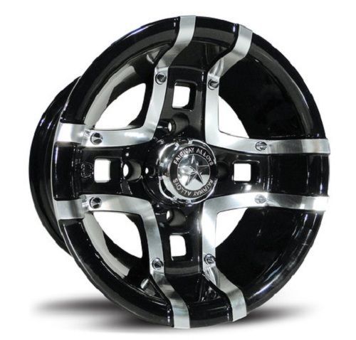 Fairway alloys prestige golf wheel machined/gloss black [10x7] (4/4) -25mm