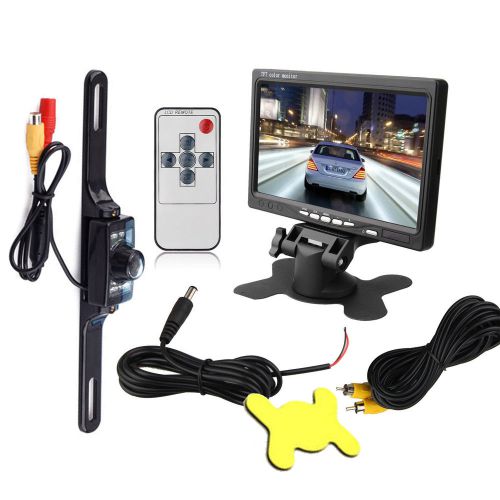 Car rear view system with 7&#034; lcd monitor backup camera 15m/49ft video cable kit