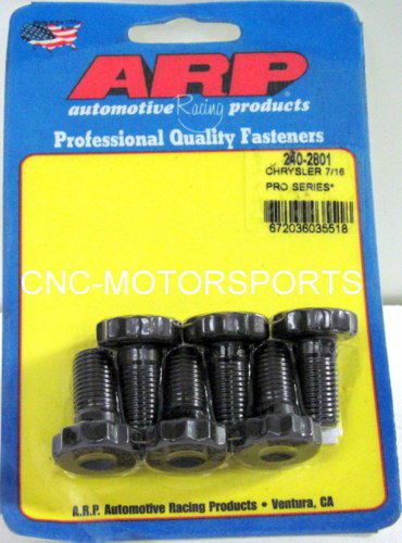 Arp flywheel bolt kit 240-2801 chrysler/dodge sl6 3.9l v6 &amp; 273 440 v8