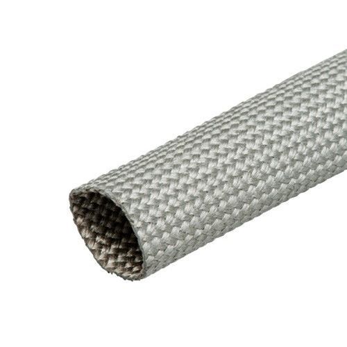 Silver fiberglass, high temperature braided loom, 1/2&#034; (50 ft.)