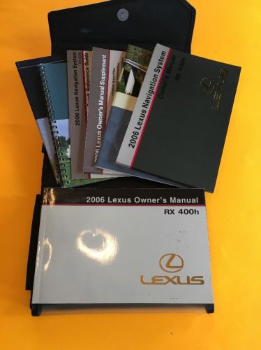 One 2006 oem lexus rx400h owners manual set with lexus case.