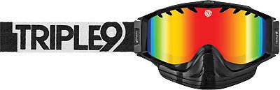 Triple 9 optics saint snow goggles black/fire mirror