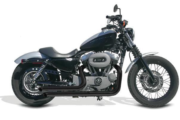 Samson exhaust legend street sweepers black for hd xl sportster 04-12