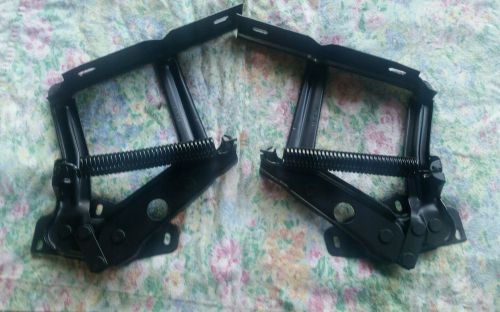 1972-76 ford torino ranchero hood hinges powdercoated matte black oem 73 74 75